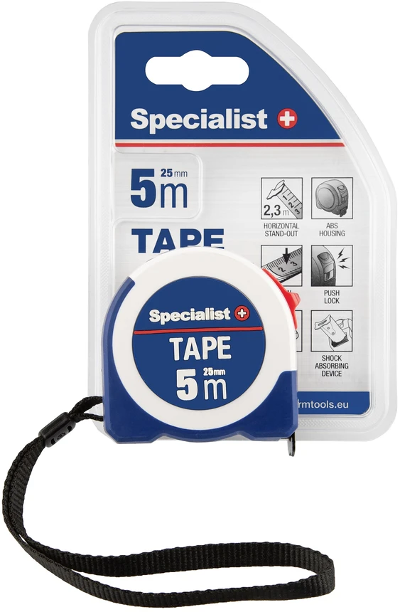 SPECIALIST+ ruletė TAPE 5 m, 25 mm