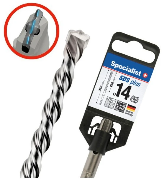 Grąžtas betonui Specialist 77-14260; 14x260/310 mm; SDS-plus