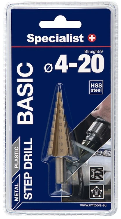 SPECIALIST+ žingsninis grąžtas BASIC, ⌀4-20