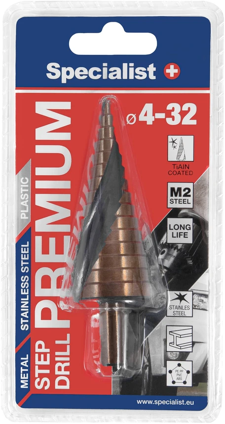 SPECIALIST+ žingsninis grąžtas PREMIUM, ⌀4-32