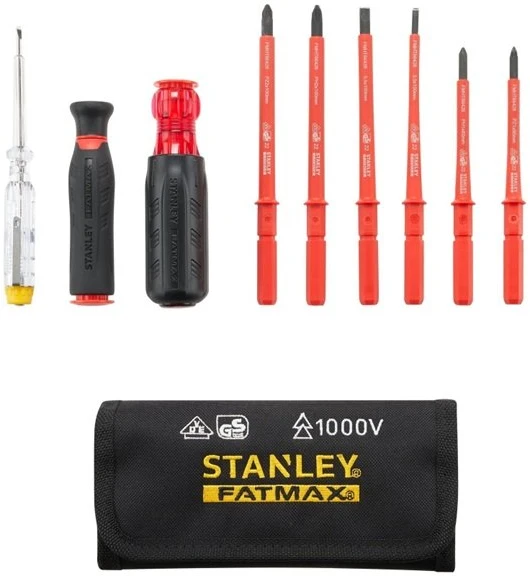 Stanley Fatmax VDE el. atsuktuvų rink. 10 vnt. krepšyje, 1000V