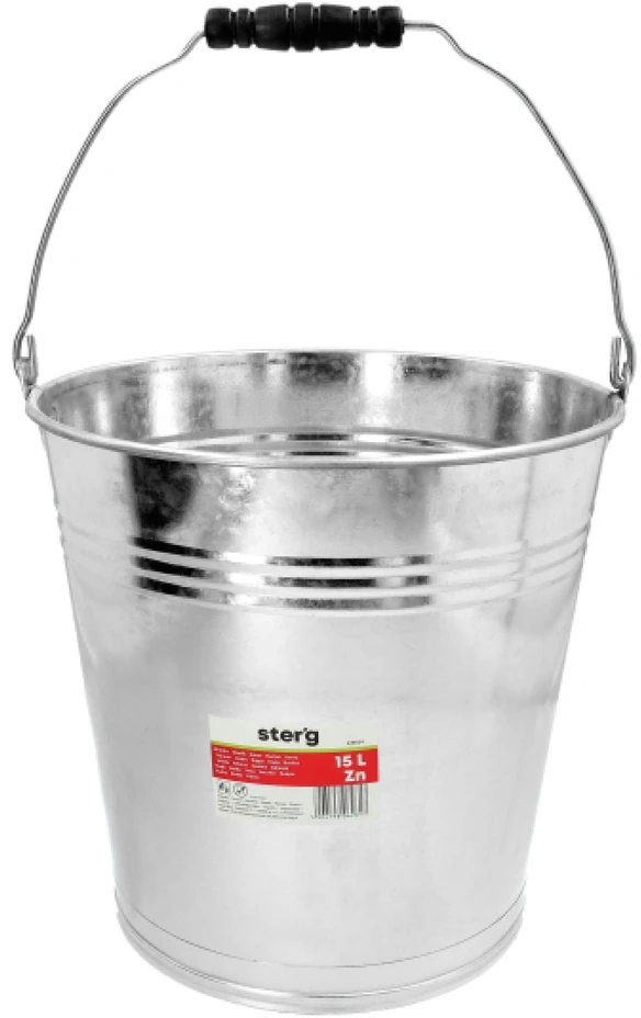 Sterg Cinkuotas metalinis kibiras, 15l