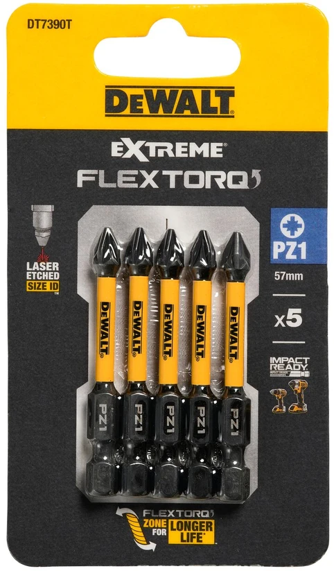 DEWALT KOŃCÓWKA UDAROWA PZ1x50 5szt. EXTREME IMPACT TORSION