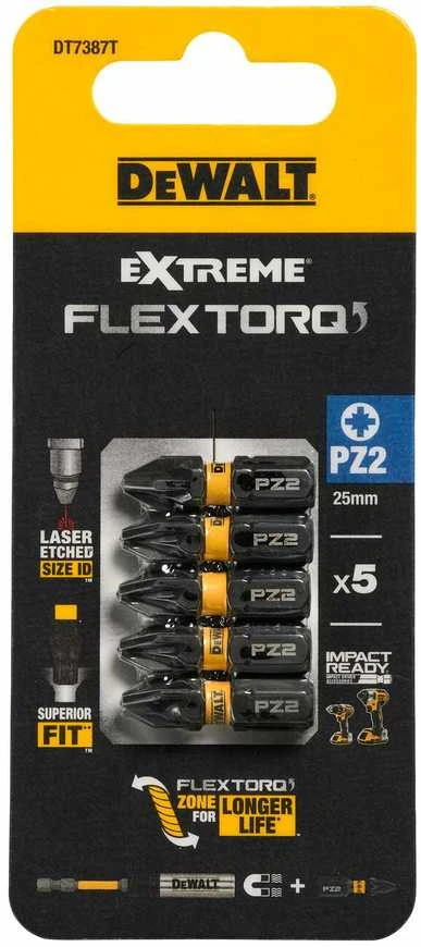 DEWALT KOŃCÓWKA UDAROWA PZ2x25 5szt. EXTREME IMPACT TORSION