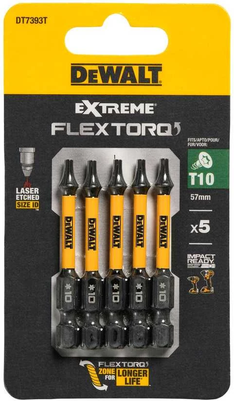 DEWALT KOŃCÓWKA UDAROWA T10x50 /5szt. EXTREME IMPACT TORSION