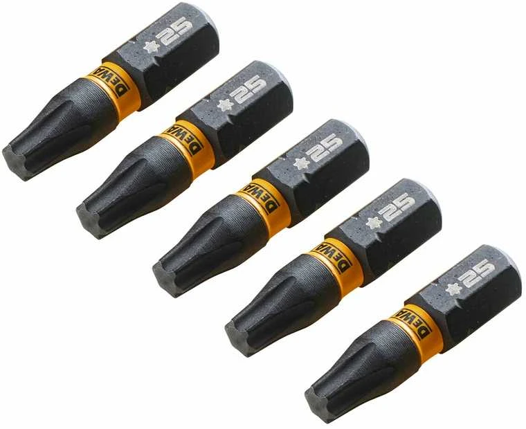 Sukimo antgaliukai FLEXTORQ T25 25 mm, DeWALT, 5 vnt.