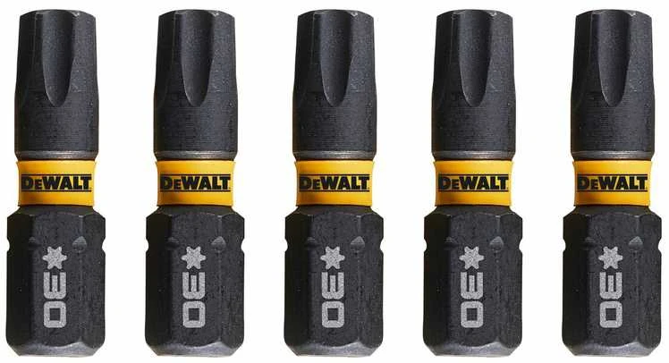 Sukimo antgaliukai FLEXTORQ T30 25 mm, DeWALT, 5 vnt.