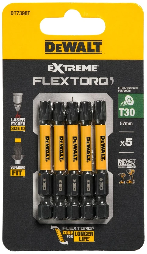 DEWALT KOŃCÓWKA UDAROWA T30x50 /5szt. EXTREME IMPACT TORSION