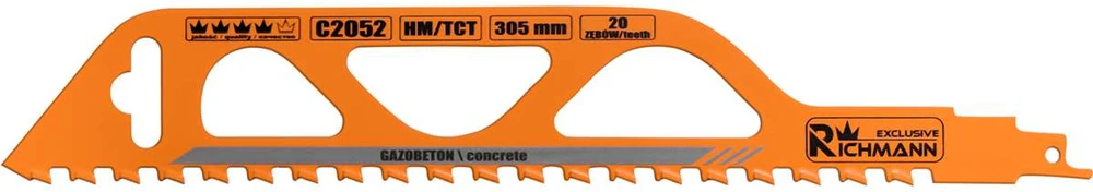 Tiesinis pjūklas akytam betonui 305 mm, RICHMANN