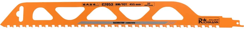 Tiesinis pjūklas akytam betonui 455 mm, RICHMANN