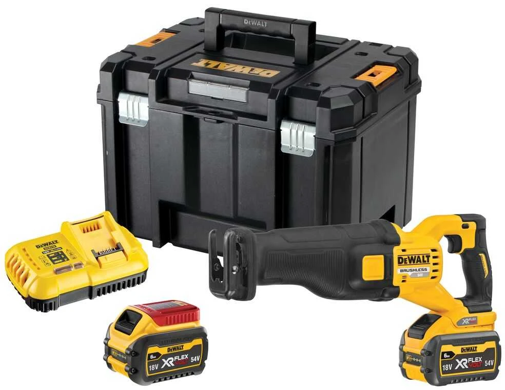 Tiesinis pjūklas DeWalt FlexVolt DCS389T2-QW; 54 V; 2x6,0 Ah akum.