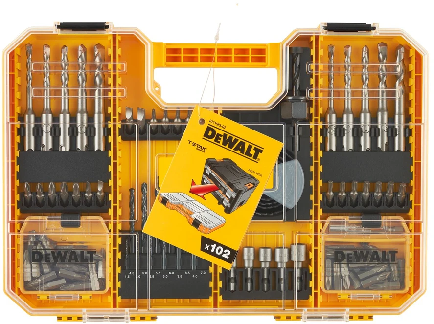 Grąžtas Grąžtų komplektas DeWalt DT71583-QZ; 102 vnt.