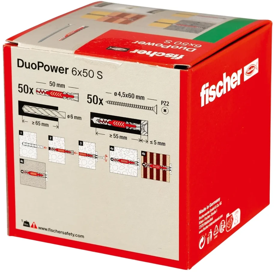 Pin Fischer DuoPower. 50 mm x 6 mm. 50