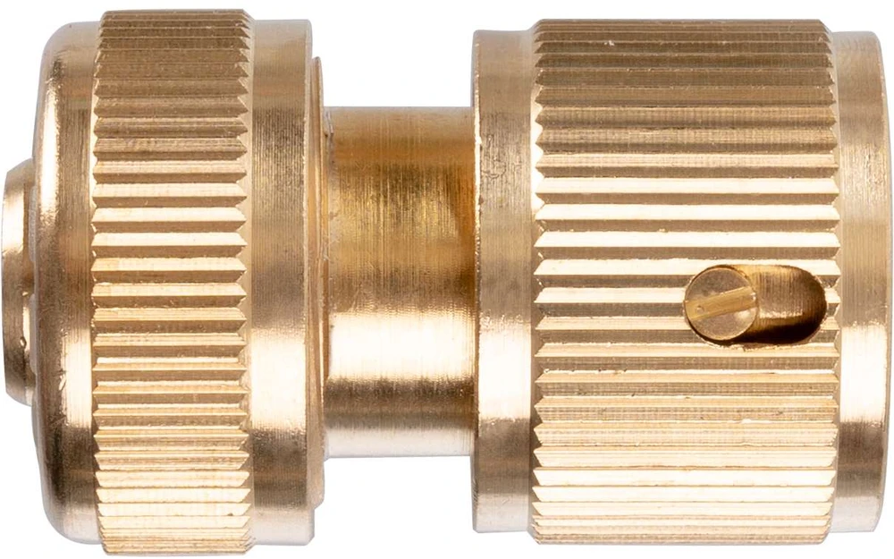 Xtline Žalvarinė jungtis su STOP mech. 1/2"