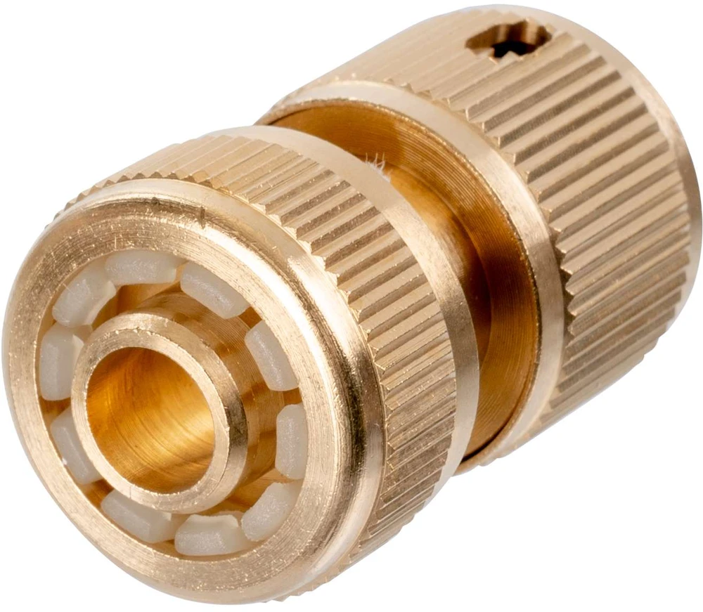 Xtline Žalvarinė jungtis su STOP mech. 1/2"