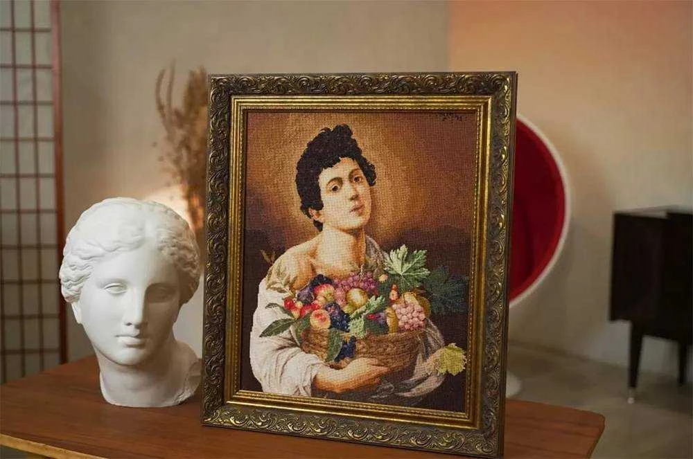 Zolotoe Runo Beldizart Kryželiu siuvinėjimo rinkinys "Berniukas su vaisių krepšeliu" 45×36.5 cm 1593 S/MK022