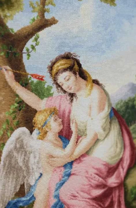 Beldizart Skaičiuotos kryžiuko siuvinėjimo rinkinys "Moteris ir Kupidonas. 1792" 41x51,8 cm S/MK095