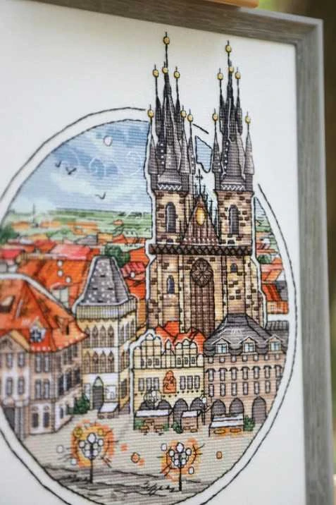 Beldizart Skaičiuojamo kryželiu siuvinėjimo rinkinys "Pasakų Praha" 21.5x25.8 cm S/GM059