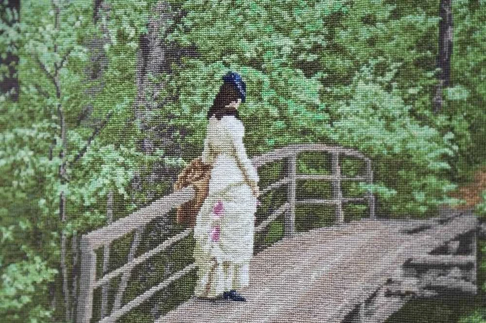 Beldizart Siuvinėjimo kryželiu rinkinys "Vasaros peizažas" (V.A. Repinas ant tilto Abramceve) 1879 m. 54,5x34,5 cm S/MK101