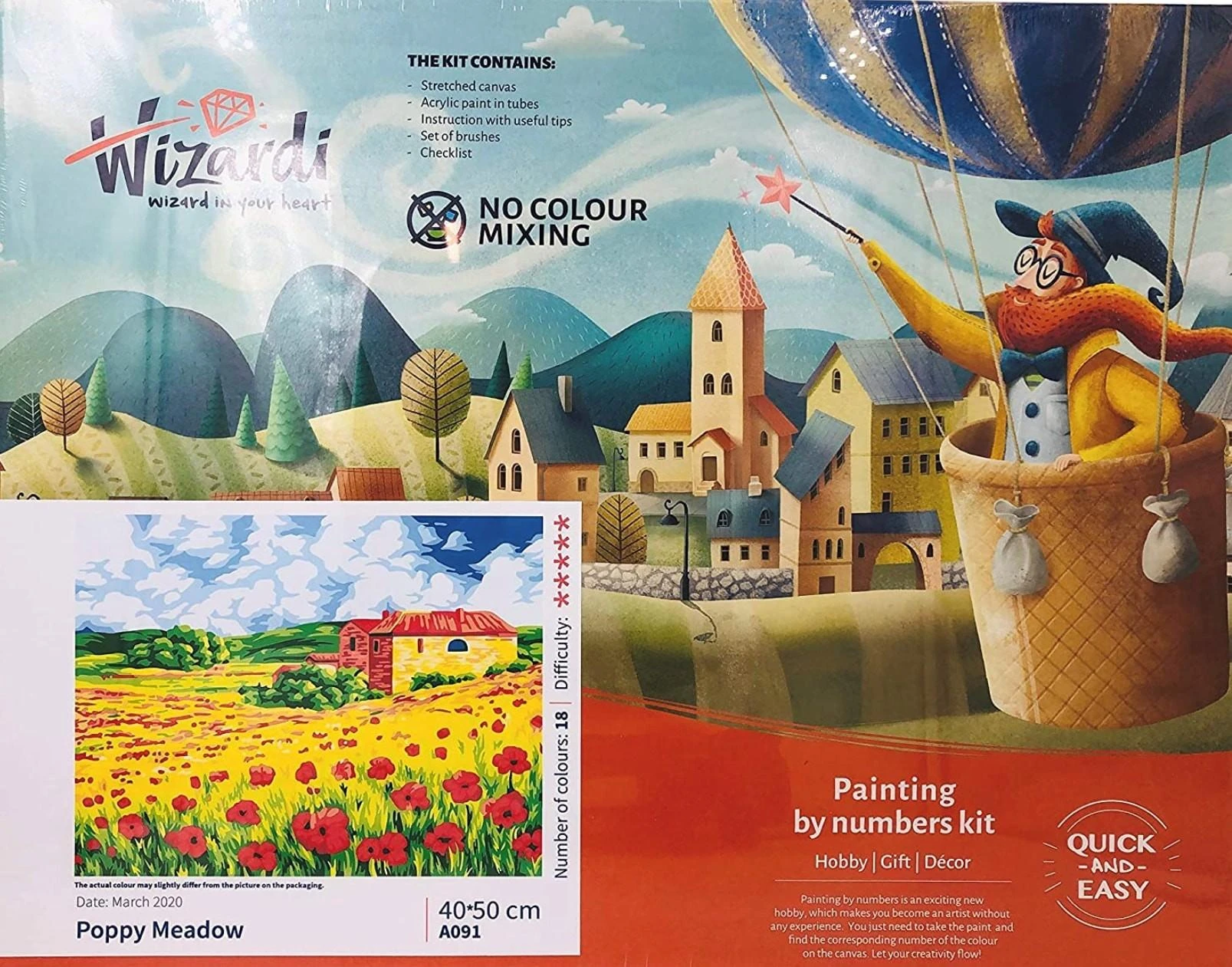 Wizardi Beldizart Dailininko rinkinys 40x50 cm B096