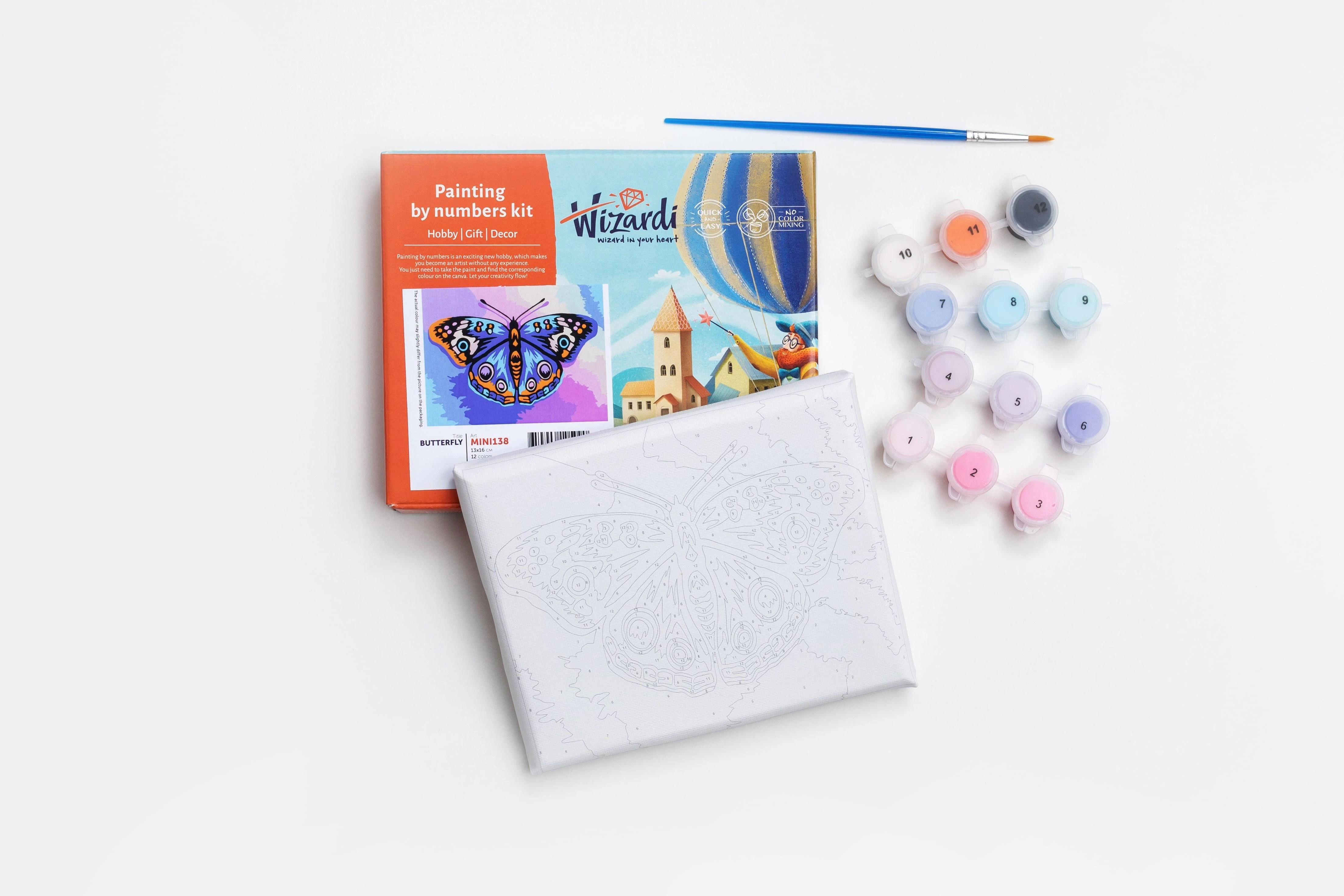 Tapyba pagal numerius Wizardi Beldizart Paveikslas pagal skaičius rinkinys Mopsas 13x16 cm MINI148