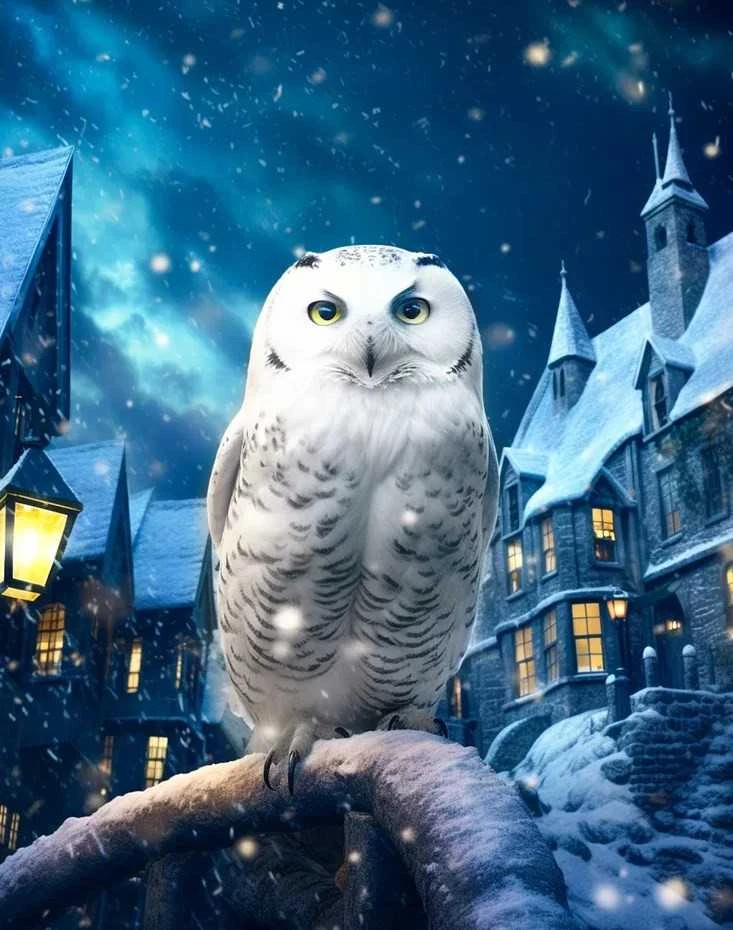 Deimantų tapyba Magic Owl naktį