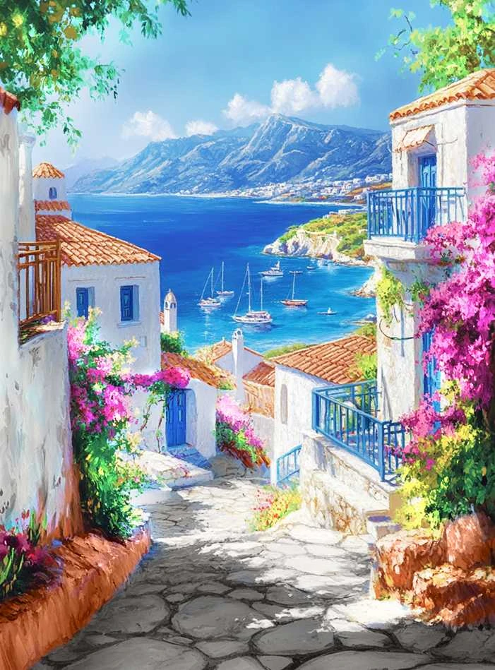 Beldizart Deimantinis paveikslas su porėmiu Nuostabi įlanka 30x40 cm VA831
