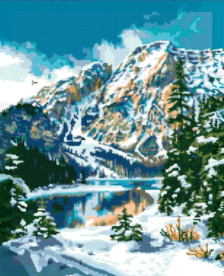 Deimantinė tapyba Žiema kalnuose 40x50 cm
