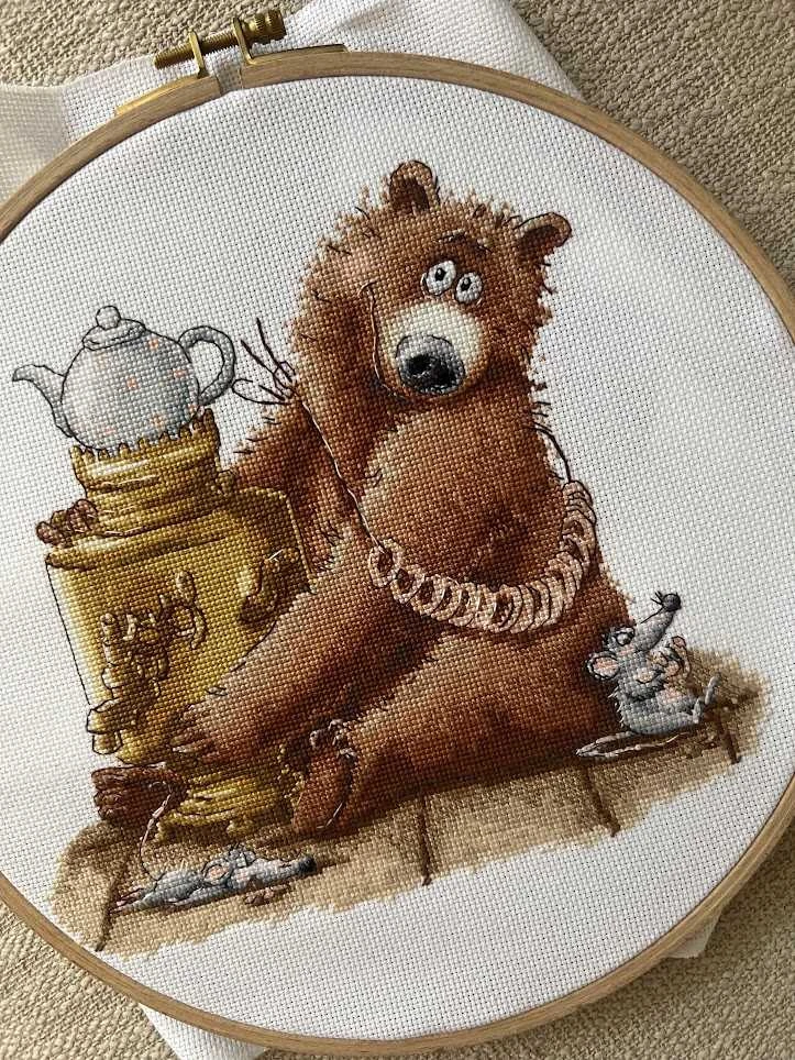 Beldizart Kryželiu siuvinėjimo rinkinys „Arbatos vakarėlis“ 20 х 18,5 cm SANCH-11