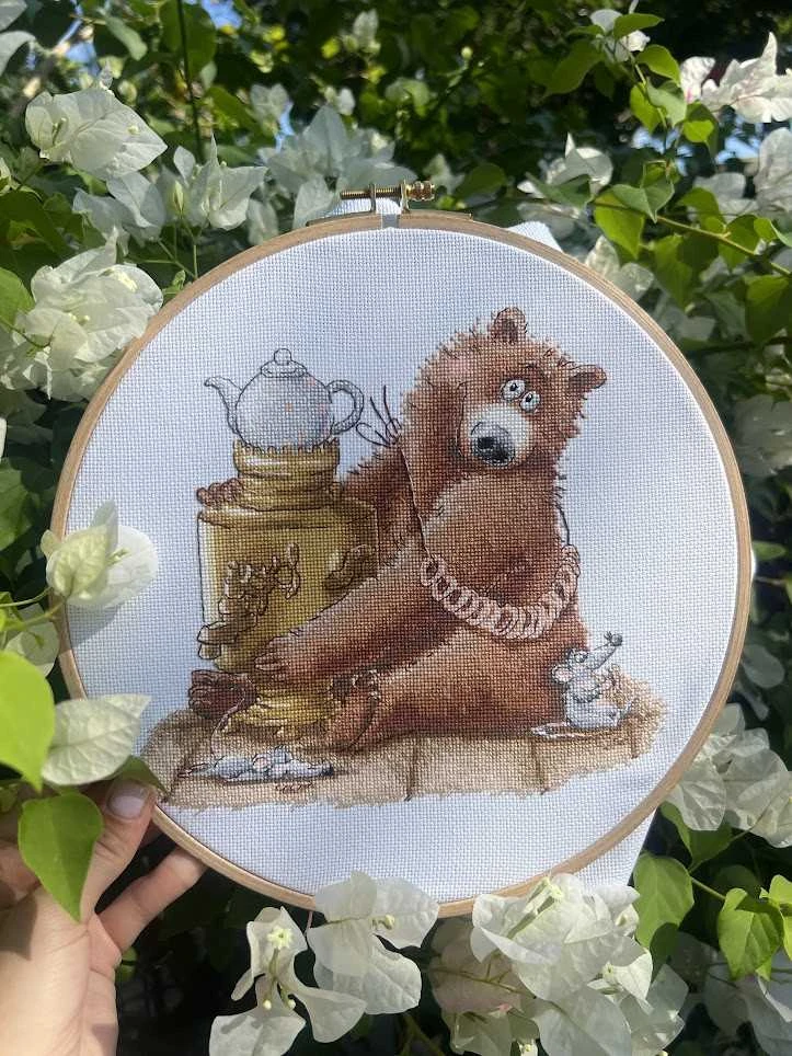 Beldizart Kryželiu siuvinėjimo rinkinys „Arbatos vakarėlis“ 20 х 18,5 cm SANCH-11
