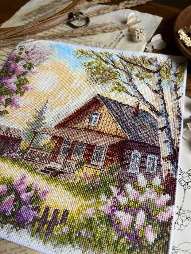 Beldizart Siuvinėjimo kryželiu rinkinys "Violetų kvapas" 21,5 x 22,5 cm SANA-12