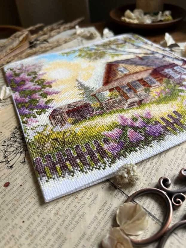 Beldizart Siuvinėjimo kryželiu rinkinys "Violetų kvapas" 21,5 x 22,5 cm SANA-12