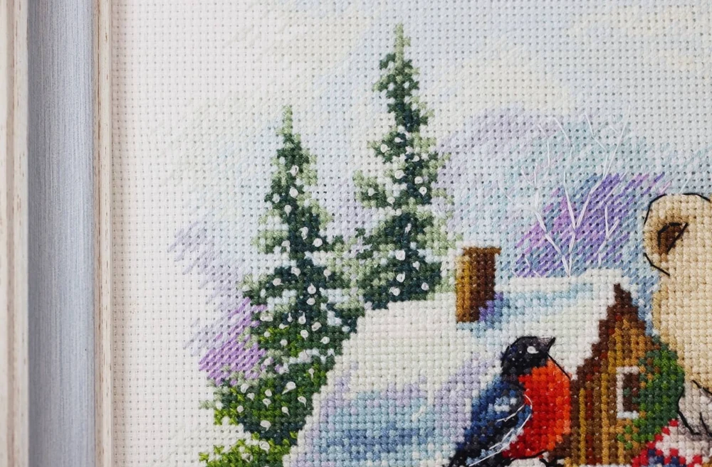 Beldizart Kryželiu siuvinėjamas rinkinys "Linksmasis slidininkas" 28.5x36.5 cm S/VK087