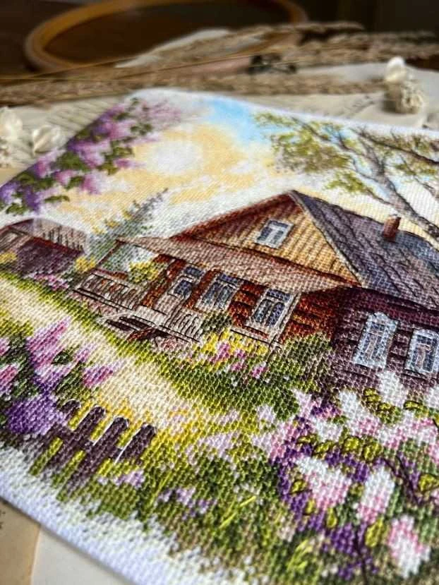 Beldizart Siuvinėjimo kryželiu rinkinys "Violetų kvapas" 21,5 x 22,5 cm SANA-12