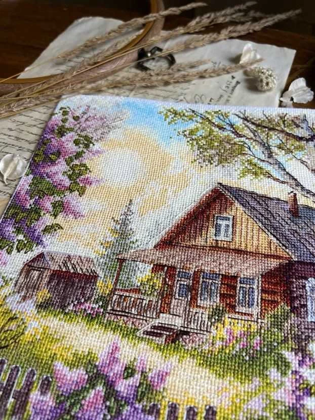 Beldizart Siuvinėjimo kryželiu rinkinys "Violetų kvapas" 21,5 x 22,5 cm SANA-12