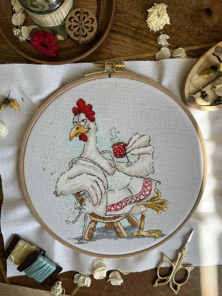 Beldizart Kryželių siuvinėjimo rinkinys "Arbatos mėgėjas" 15 х 17,5 cm SANCH-12
