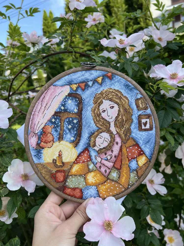 Beldizart Kryželių siuvinėjimo rinkinys "Motinos šiluma" 19 х 19 cm SANM-41