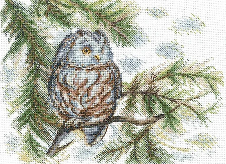 Andriana Beldizart Kryželiu siuvinėjimo rinkinys „Maža pelėda“ 20x15 cm SANS-73