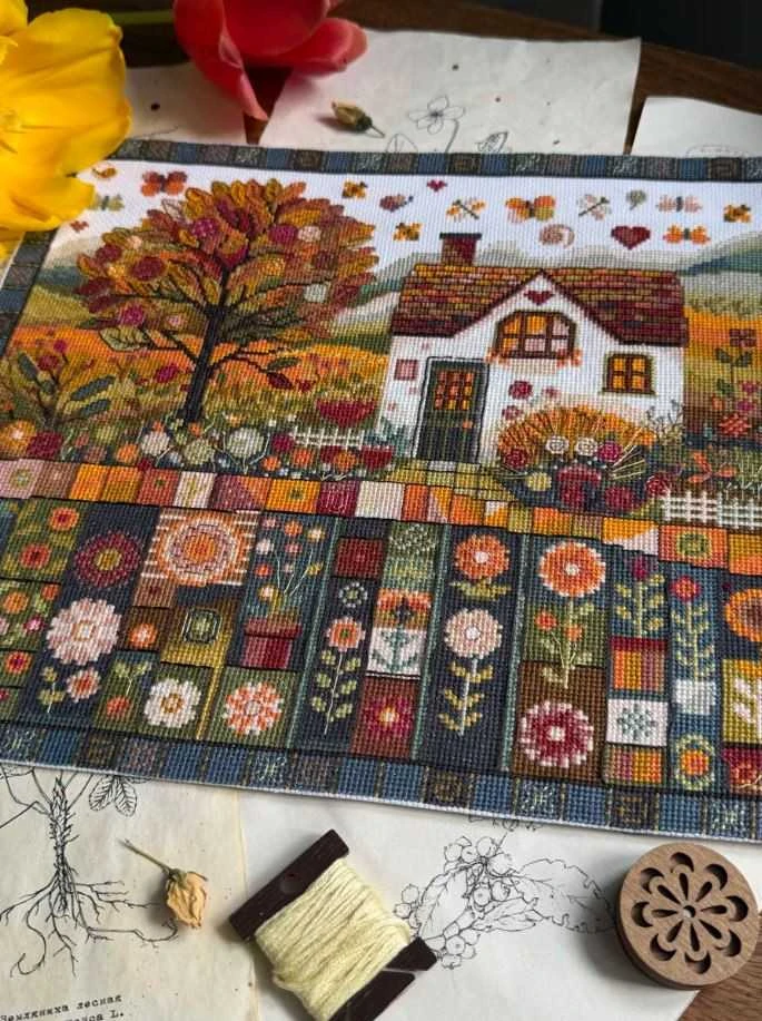 Beldizart Siuvinėjimo kryželiu rinkinys "Rudens raštai" 32 x 27 cm SANO-36