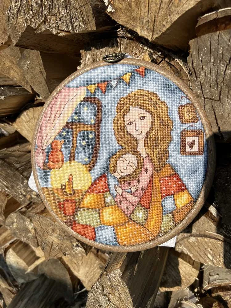 Beldizart Kryželių siuvinėjimo rinkinys "Motinos šiluma" 19 х 19 cm SANM-41