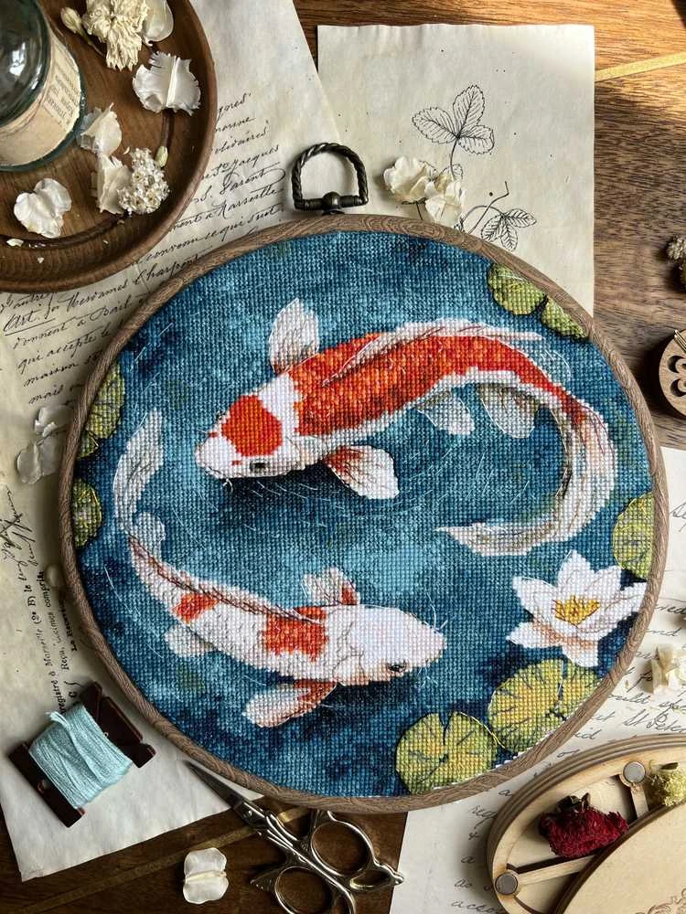 Beldizart Kryželiu siuvinėjimo rinkinys "Karpiai" 21,5 х 20 cm SANK-71