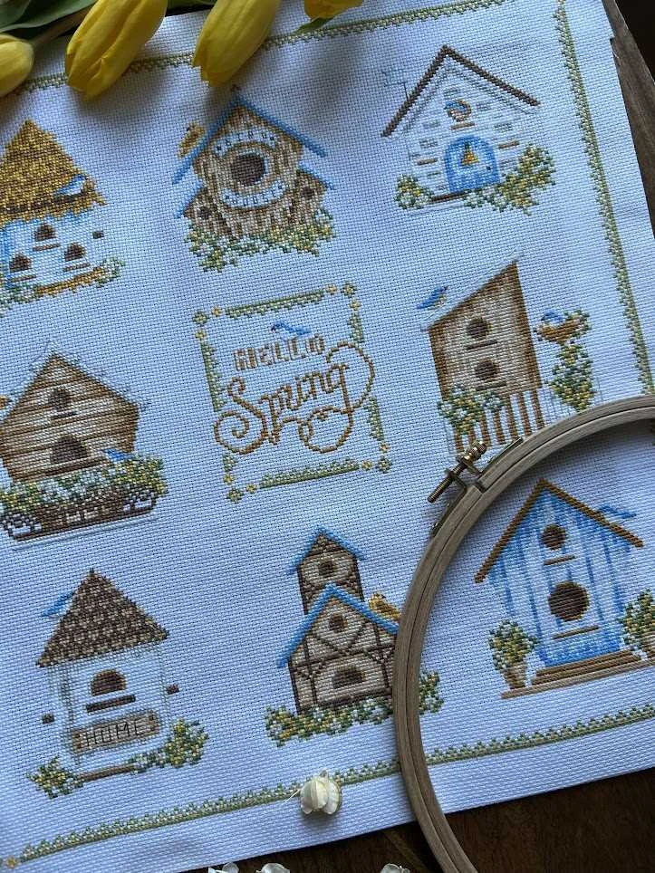 Beldizart Kryželiu siuvinėjimo rinkinys „Inkiliukai“ 32 х 35 cm SANS-74
