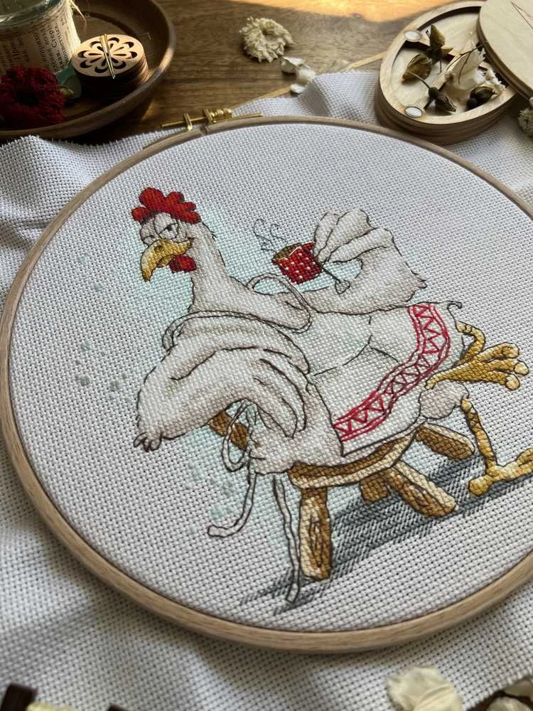 Beldizart Kryželių siuvinėjimo rinkinys "Arbatos mėgėjas" 15 х 17,5 cm SANCH-12
