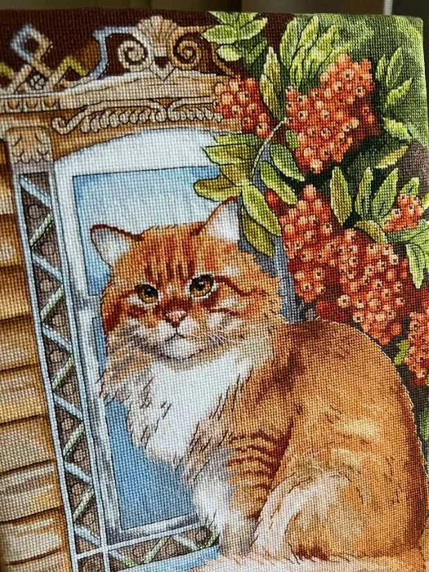 Beldizart Kryželiu siuvinėjimo rinkinys "Imbiero katė" 26,5 x 37,5 cm SANR-59
