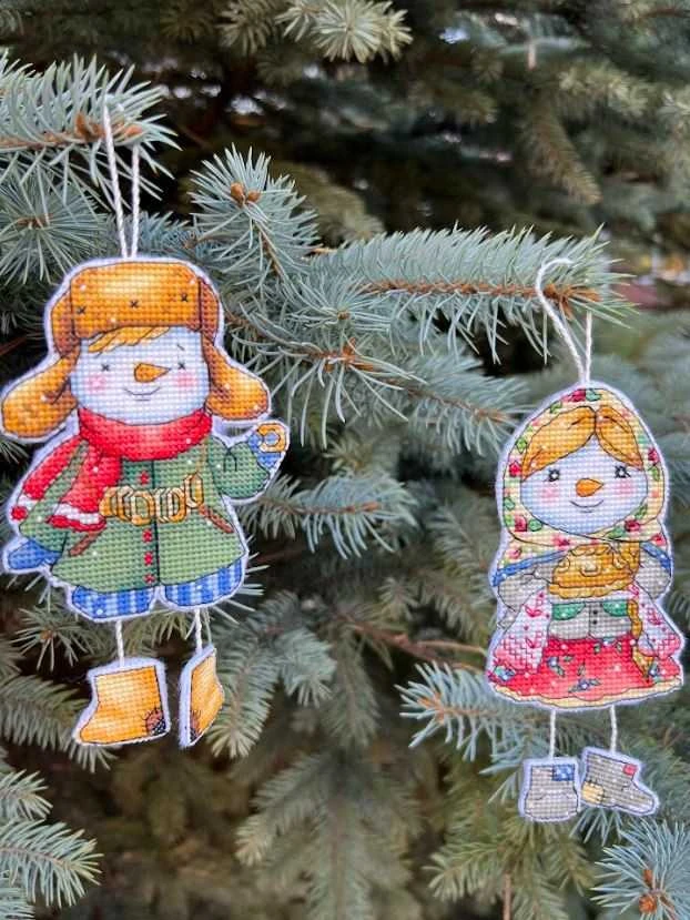 Beldizart Siuvinėjimo kryželiu rinkinys "Sniego berniukas" 9х15 cm SANS-82