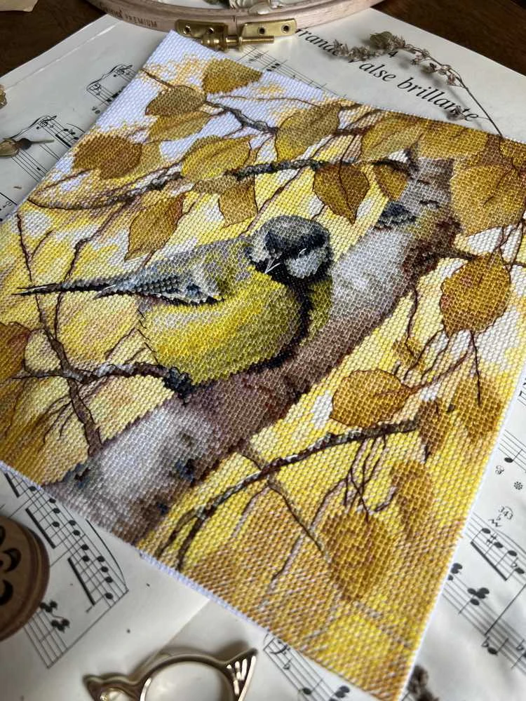 Beldizart Kryželiu siuvinėjimo rinkinys „Zylė“ 19,5 х 19,5 cm SANS-76