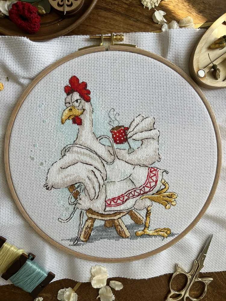 Beldizart Kryželių siuvinėjimo rinkinys "Arbatos mėgėjas" 15 х 17,5 cm SANCH-12
