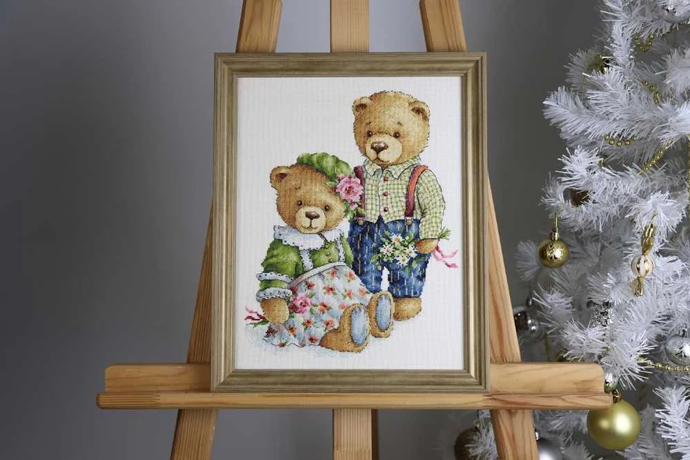 Beldizart Kryželiu siuvinėjimo rinkinys "Meškiukai" 23.5x30 cm S/VK085