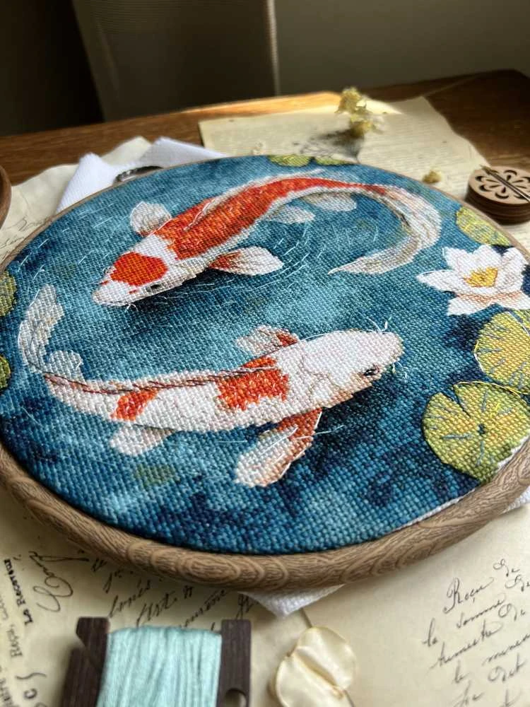 Beldizart Kryželiu siuvinėjimo rinkinys "Karpiai" 21,5 х 20 cm SANK-71