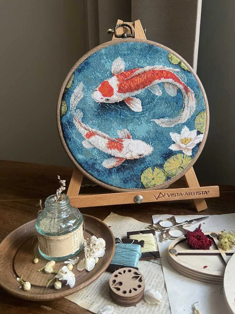 Beldizart Kryželiu siuvinėjimo rinkinys "Karpiai" 21,5 х 20 cm SANK-71